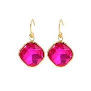 Hot Pink Zircon Earrings*Lightweight Earrings*Party*Bridal shower*Baby Shower*